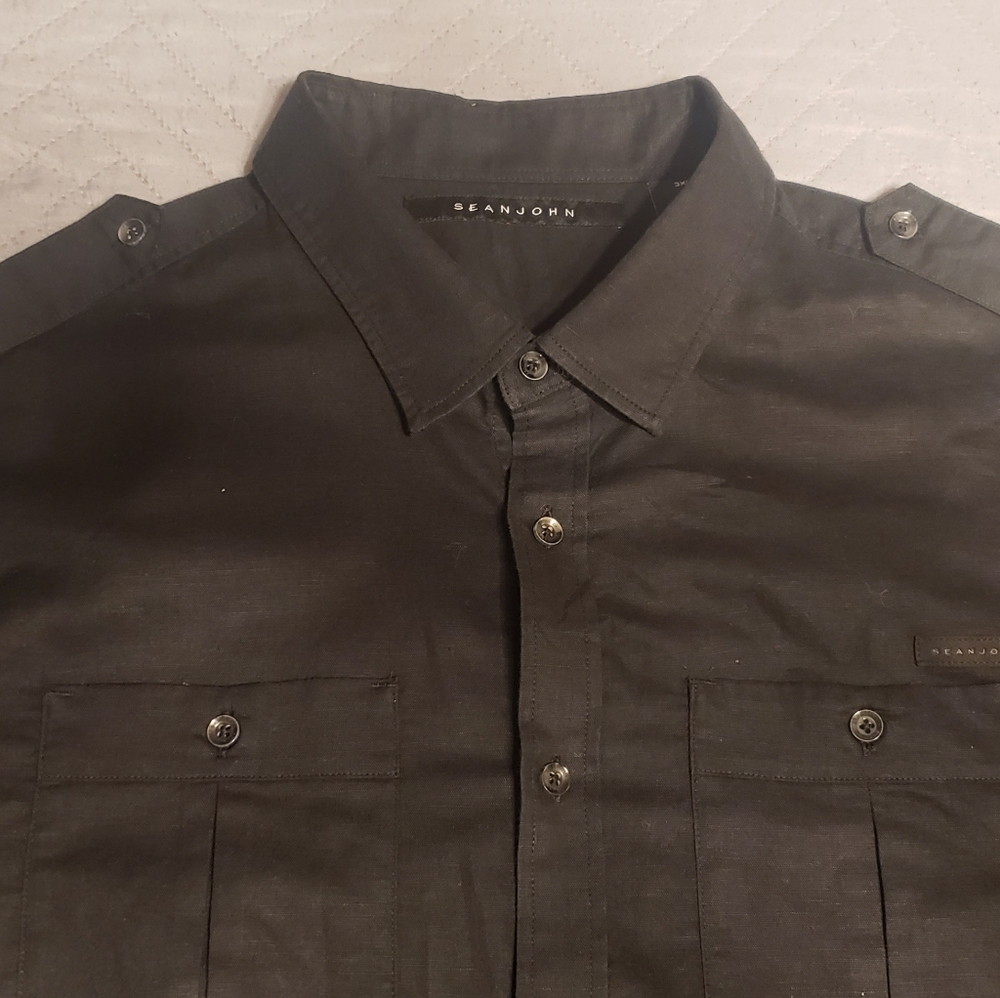 Mens Sean John button down top dress shirt 3xl